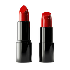 Obraz premium Lipsticks, red color, cosmetic on transparent background
