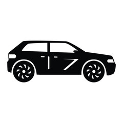 Car black icon simple modern side view design