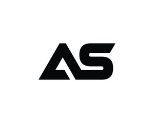 AS logo design vector template. AS