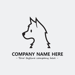 Dog illustration black and white for logo company vector image
