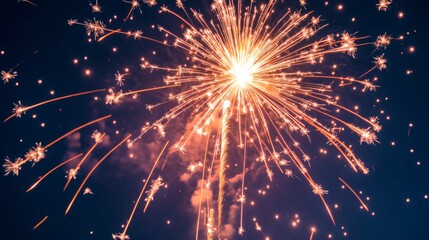 Night sky firework display celebration