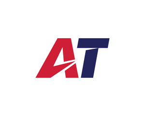 AT logo design vector template. AT