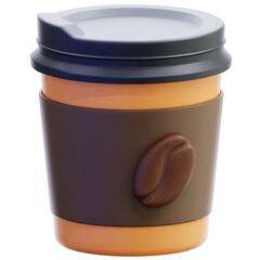 To-go Coffee Cup 3D Illustration