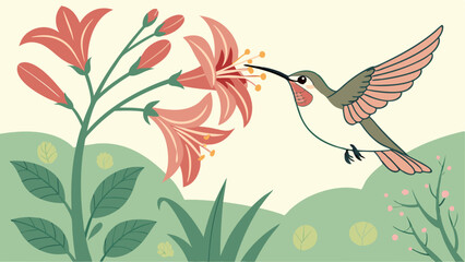 Obraz premium floral background with birds