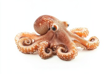 Small octopus, isolated on white