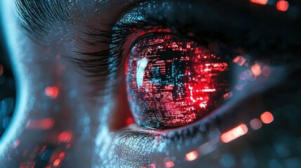 Digital Eye: A Close-Up of Cyberspace Reflected in the Human Eye
