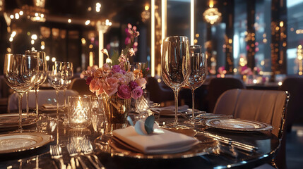 glasses on the table