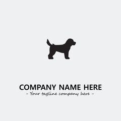 Dog illustration black and white for logo company vector image

