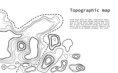  Abstract topographic contour map