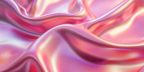 Obraz premium Captivating silky fabric displaying soft waves and vibrant hues under diffused light