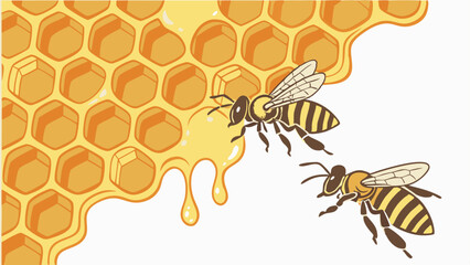 bee and honey