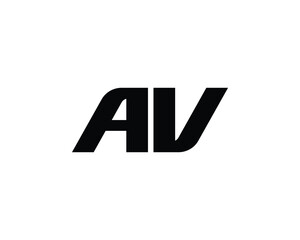 AV logo design vector template. AV