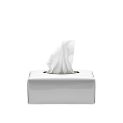 white paper bag with lid isolated on transparant background