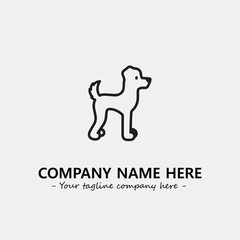 Dog illustration black and white for logo company vector image
