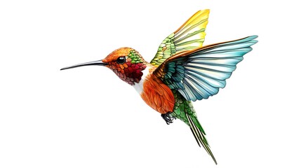 Fototapeta premium Hummingbird Vibrant Colors photo