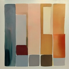 Abstract art earth tones rectangles 