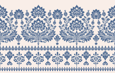 Abstract Paisley Traditional Scribble Style Hand Drawn Ikat Seamless Vector Pattern Trendy Fashion Colors Perfect for Allover Fabric Print or Wall Paper Damask Ethnic Concept Bright Orange White Tones