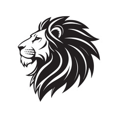 Fototapeta premium Abstract Tribal Lion Head Silhouette Vector