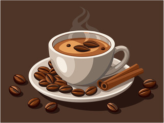 Obraz premium espresso coffee with cup