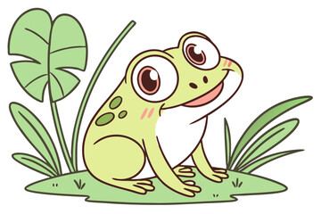 Fototapeta premium frog on a leaf