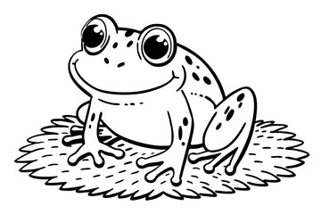 frog on a white background