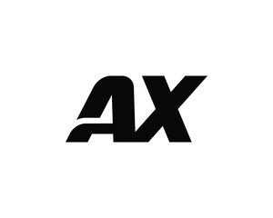 AX logo design vector template. AX