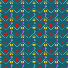 Beautiful vintage seamless pattern design by geometric 