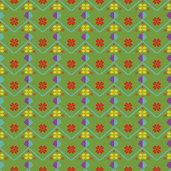 Beautiful vintage seamless pattern design by geometric 