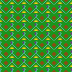 Beautiful vintage seamless pattern design by geometric 