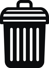 Bin vector silhouette icon