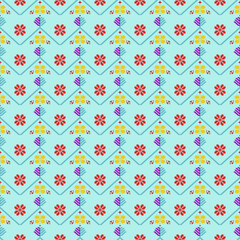 Beautiful vintage seamless pattern design by geometric 