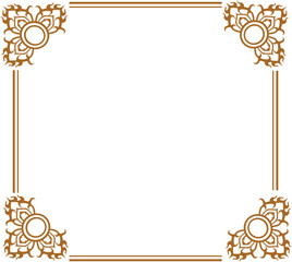 frame with floral ornament Certificate border pattern thai