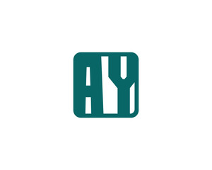 AY Logo design vector template. AY