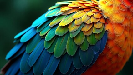 Fototapeta premium Stunning Close-up of Vibrant Bird Feathers