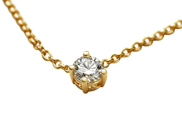 Elegant gold necklace dazzling solitaire diamond pendant sparkling brilliance luxury jewelry gift