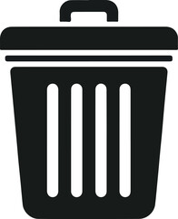 Bin vector silhouette icon