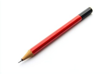 Red pencil on white background (1)