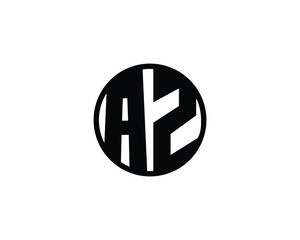 AZ logo design vector template. AZ