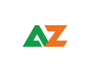 AZ logo design vector template. AZ