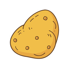 Isolated potato vector illustration for food design element and healthy eating concept art