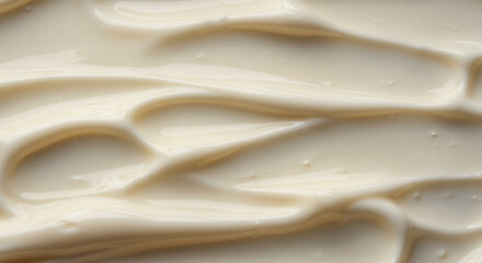 Creamy mayonnaise texture with smooth swirls and shine  