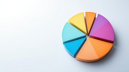 Fototapeta premium A pie chart with GDP segments and growth percentages, symbolizing economic sector contributions