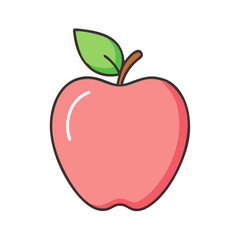 Download pink apple vector illustration, fruit clip art, healthy eating graphic, apple icon design