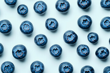 Ripe blueberries, on a white background