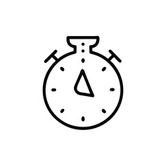 Obraz premium Minimalist Stopwatch Icon Time Management Illustration Outline Timer Vector Image