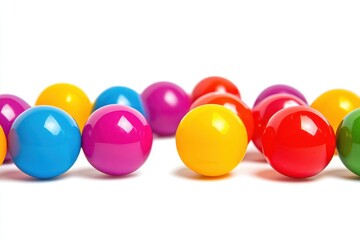 Colorful sphere cluster against white background