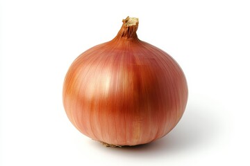 Single Onion on White Background