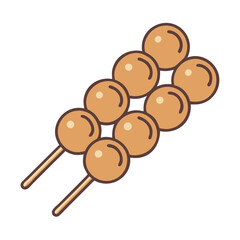 Delicious dango japanese mochi rice dumpling skewers traditional asian street food snack dessert treat sweet 9