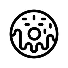 Donut icon. Flat vector illustration.
