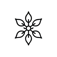 Simple Flower Icon Design Isolated On White Background Vector Illustration